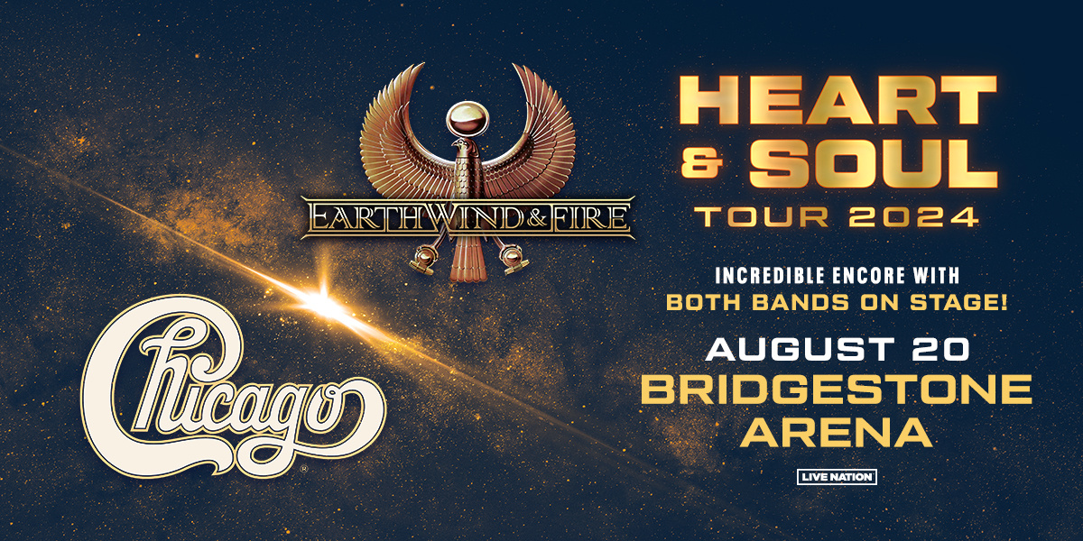 Earth, Wind & Fire and Chicago Heart & Soul Tour 2024 102.1 The Ville
